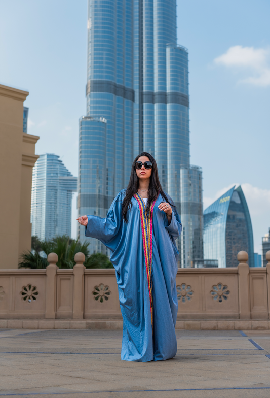 Light Blue & Fuchia by ME